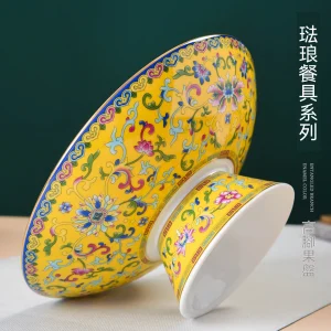 景德鎮陶瓷大號果盤琺琅彩中式家用客廳茶几點心高腳果盤佛前供盤